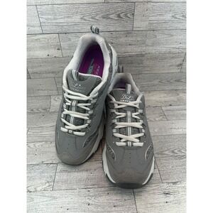 Skechers D'Lites Memory Foam Gray Walking Sneakers Womens Size 8